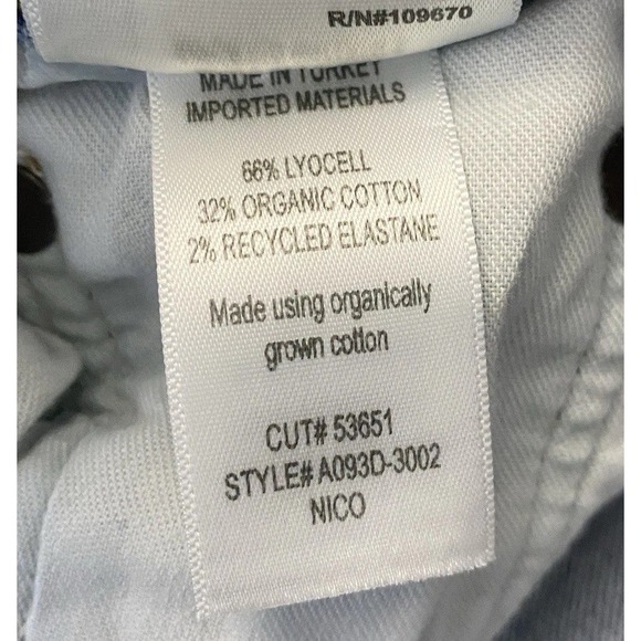 AGOLDE Nico High Rise‎ Denim Blue Jeans Women's Size 29 Raw Hem Button Fly - Picture 8 of 9